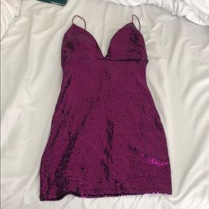 Magenta Sequins Dress